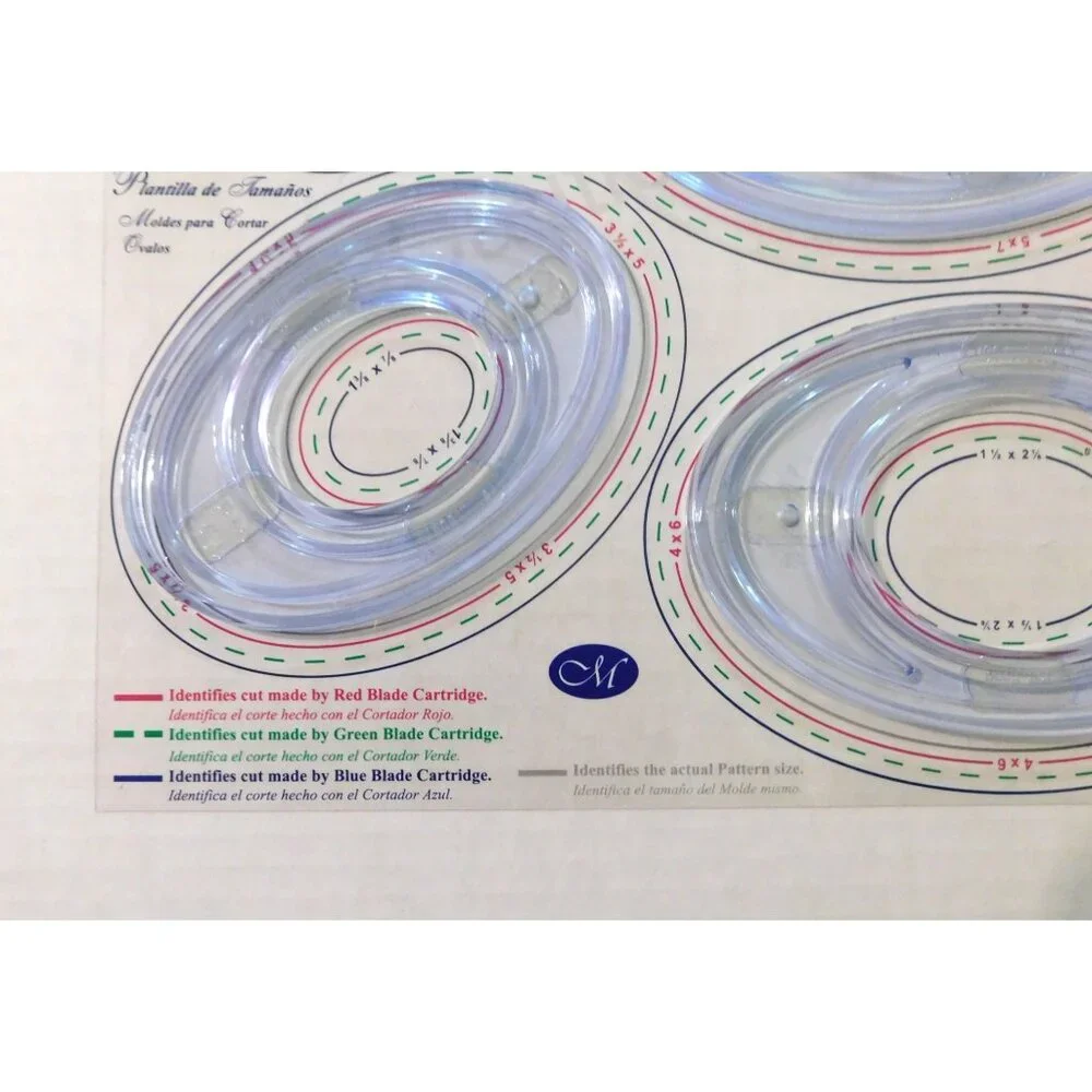 Creative Memories Cutting Patterns Sizing Template 4 Ovals Crafts Photos - Picture 2 of 2